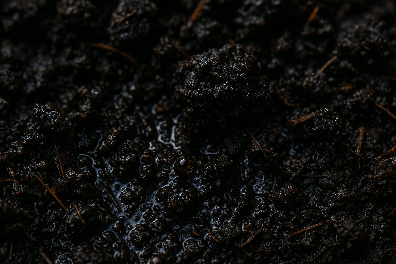 etwas feuchte Erde aus der Nähe